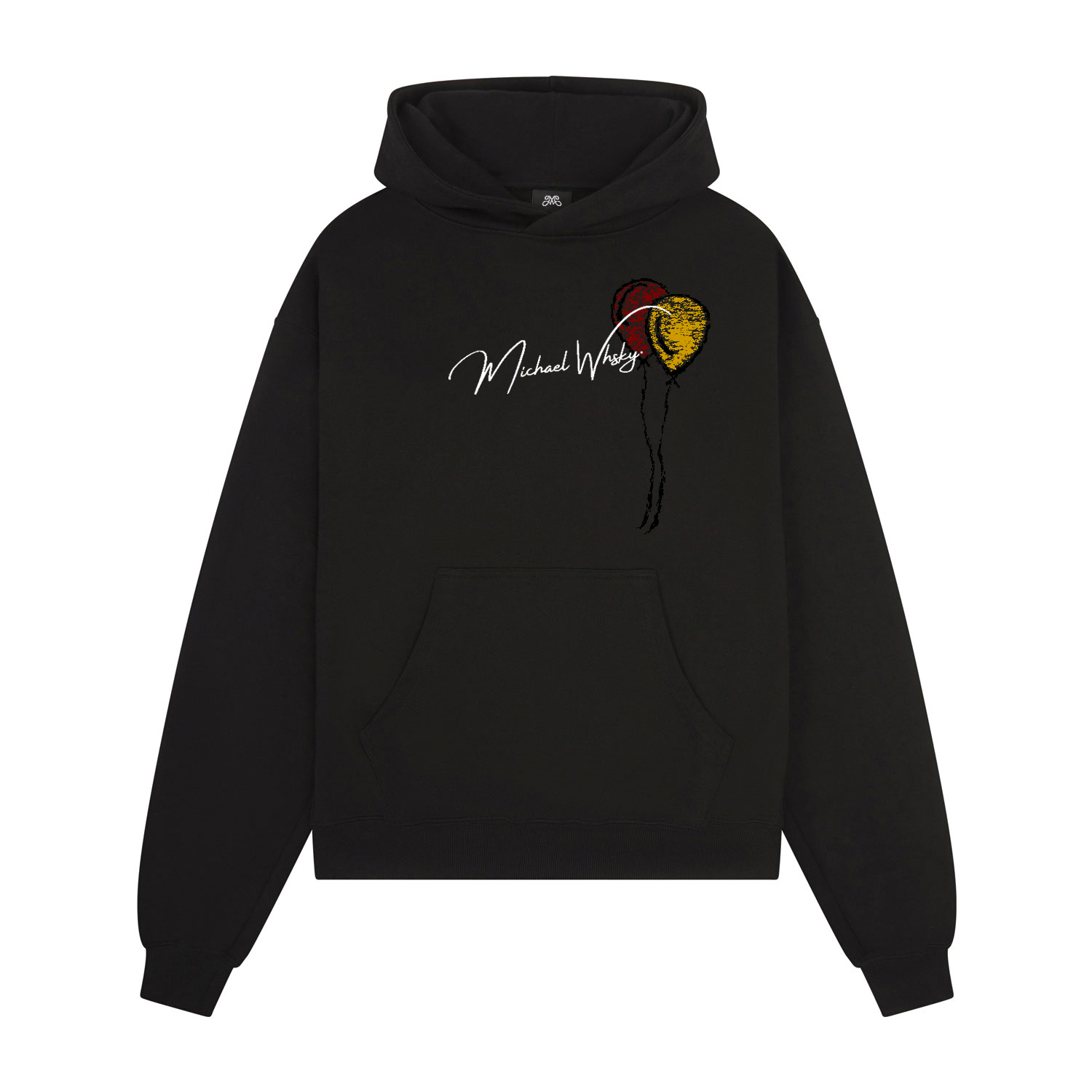 Two-Ballons-Hoodie-Black-Front